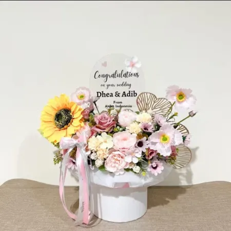 Bloom Box Akrilik Ucapan Wedding Seluma